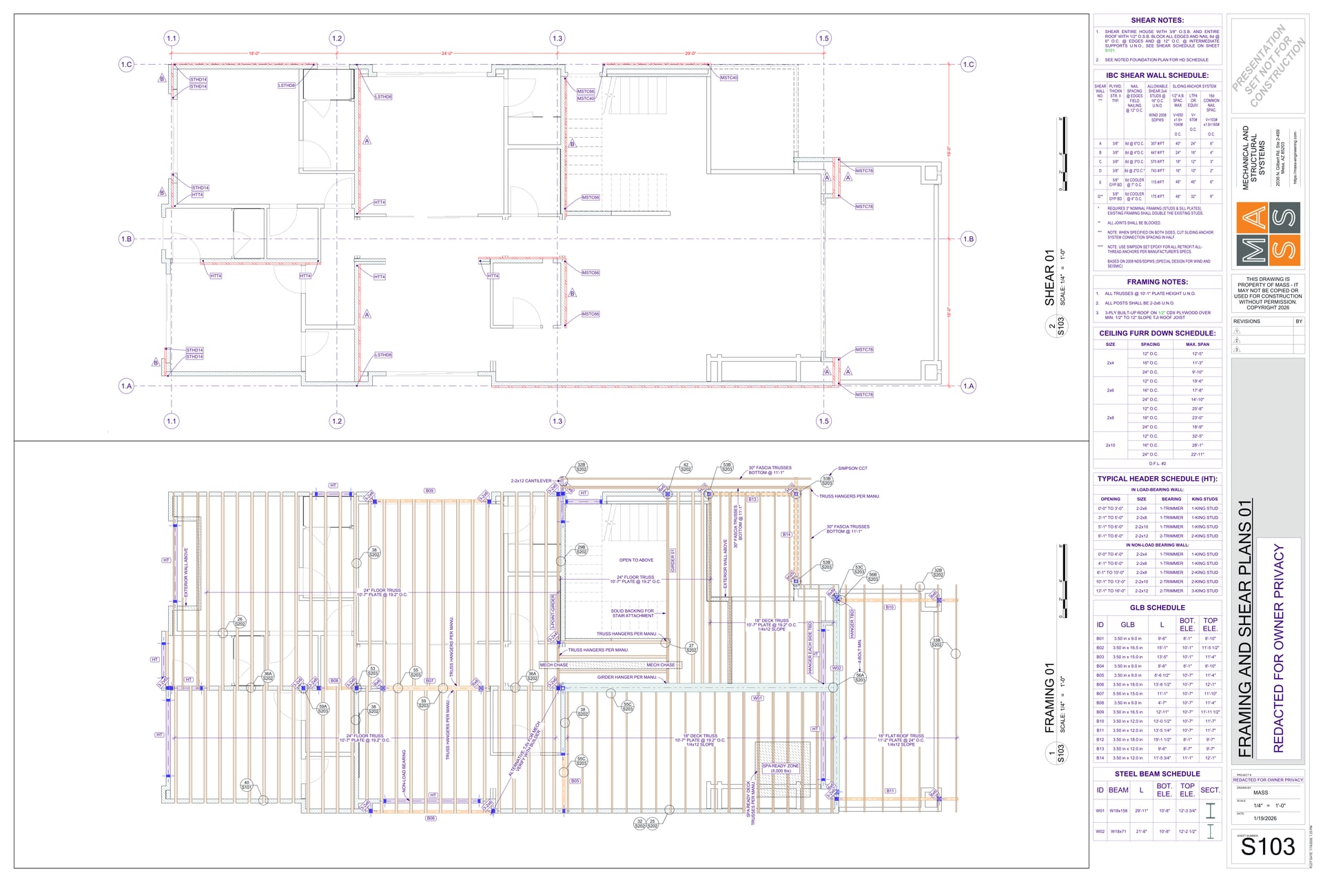 Sample structural sheet — details